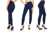 Load image into Gallery viewer, Women's Fleece lined Thermal Stretchy Leggings - Purple