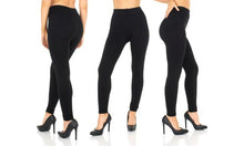 Load image into Gallery viewer, Women's Fleece lined Thermal Stretchy Leggings - Purple