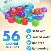 Load image into Gallery viewer, 56ct Urban Essentials Reusable Ice Cubes- Assorted Colors