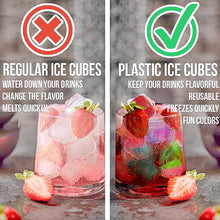 Load image into Gallery viewer, 56ct Urban Essentials Reusable Ice Cubes- Assorted Colors