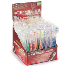 Load image into Gallery viewer, 100 toothbrushes Individually wrapped Medium bristle full head with hygienic antibacterial cap