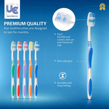 Load image into Gallery viewer, 100 toothbrushes Individually wrapped Medium bristle full head with hygienic antibacterial cap