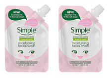 Load image into Gallery viewer, Pack of 2/6/12 New Simple Kind To Skin Moisturizing Facial Wash Squeeze Me Pouch