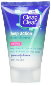 Clean & Clear Deep Action Cream Cleanser - Travel Size, 1.0 Ounce