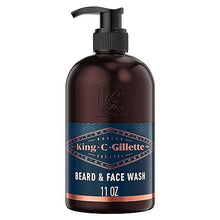 Load image into Gallery viewer, King C. Gillette Beard Wash, Mens Face Wash, 11 oz, Infused with Argan Oil and Avocado Oil to Cleanse Hair and Skin