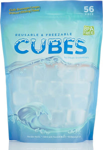 56ct Urban Essentials Reusable Ice Cubes- Clear