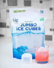 Load image into Gallery viewer, 12ct Urban Essentials Jumbo Refreshable Ice Cubes- Clear