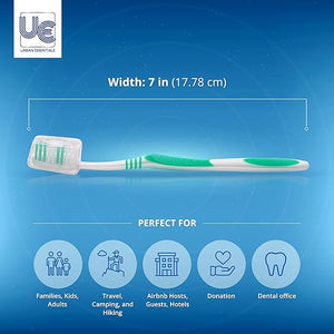 Urban Essentials Bulk 100 Count Individually Wrapped Toothbrushes