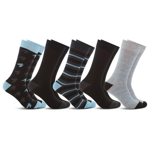 Men's 5 Pack John Weitz Dress Socks - Light Blue