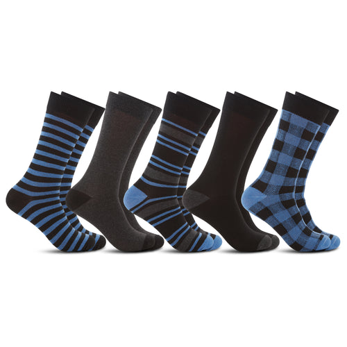 Men's 5 Pack John Weitz Dress Socks - Blue