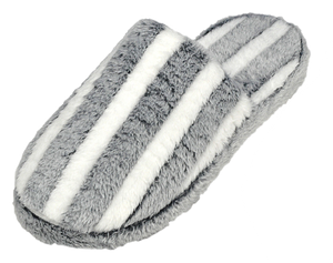 Women's Striped Slip On Winter Slippers