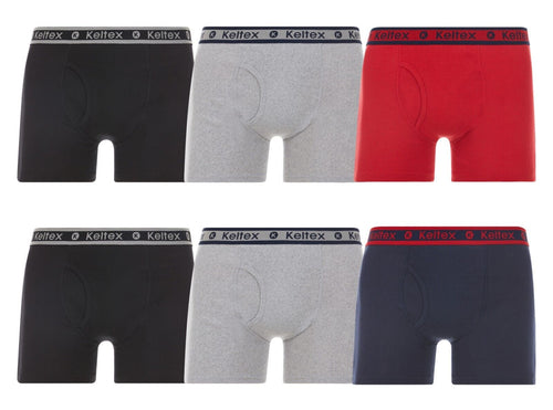 6 Pack Men's Cotton Tagless Boxer Briefs