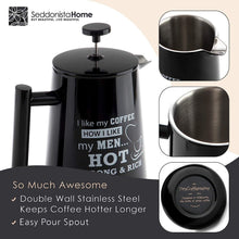 Load image into Gallery viewer, 34OZ French Press Stainless Steal Coffee Maker