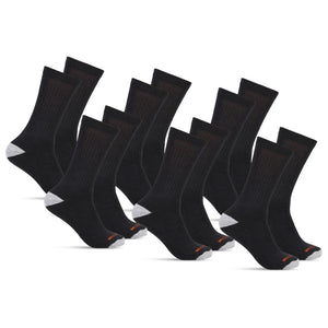 Men's 6 Pack Mossy Oak Crew Socks (Black)