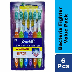 6 Pack Oral-B All Rounder Cavity Defense Toothbrush Soft Bristles Brush