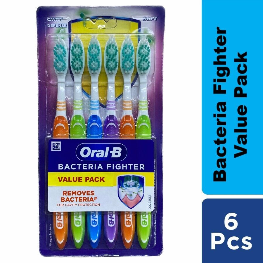 6 Pack Oral-B All Rounder Cavity Defense Toothbrush Soft Bristles Brush
