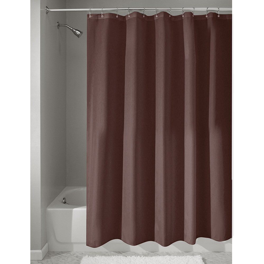 Solid Water Repellent Bathroom Shower Curtain Liner - Brown