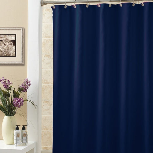 Solid Water Repellent Bathroom Shower Curtain Liner - Navy