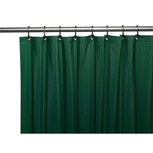 Solid Water Repellent Bathroom Shower Curtain Liner - Hunter Green