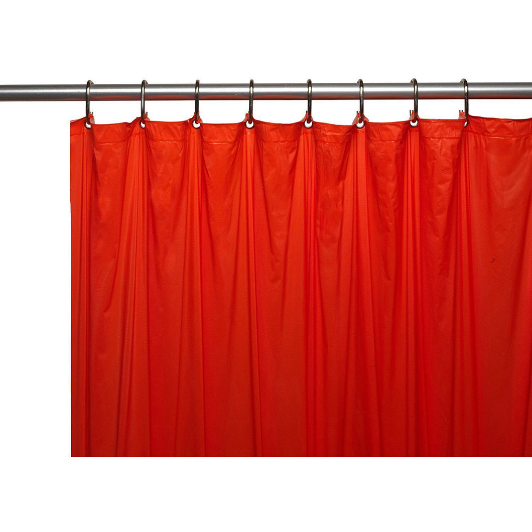 Solid Water Repellent Bathroom Shower Curtain Liner - Red