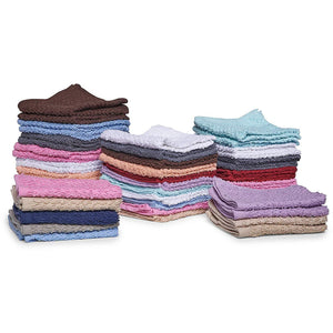 100% Cotton 12 Pack Washcloth set (12"x12")
