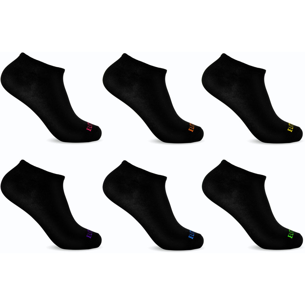 6 Pack Women's Low Cut No-Show Ankle Socks