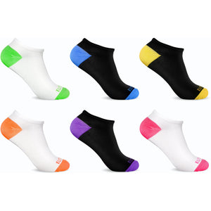 6 Pack Women's Low Cut No-Show Ankle Socks