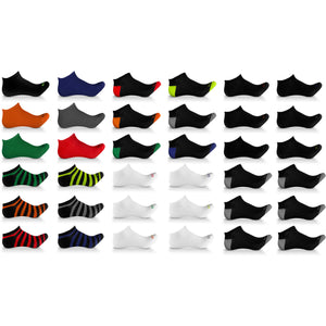 Elite Collection Men's Low Cut No Show Socks - Multicolored Stripes