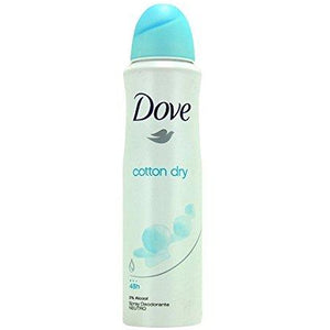 6 Pack Dove Cotton Dry 150 ML Anti-perspirant Spray Can