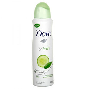 6 Pack Dove Go Fresh Cucumber Green Tea 150 ML Anti-perspirant Spray Can