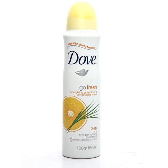 6 Pack Dove Go Fresh Grapefruit 150 ML Anti-perspirant Spray Can
