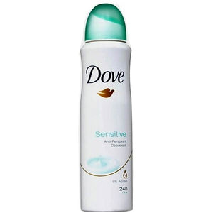 6 Pack Dove Sensitive 150 ML Anti-perspirant Spray Can
