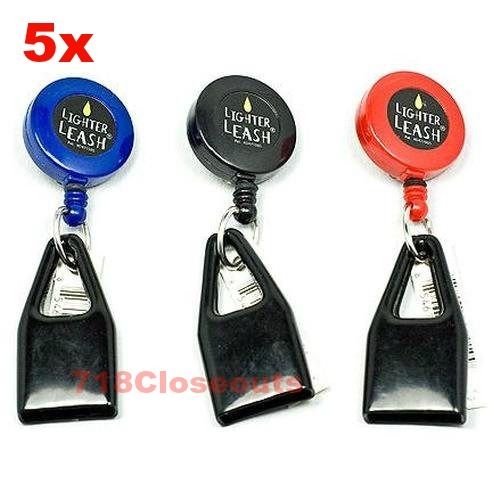 Premium Clip Retractable Lighter Leash - Pack of 5