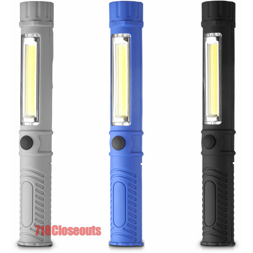 Magnetic COB LED Pocket Flashlight Pen W/Clip