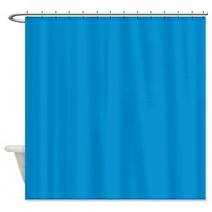 Solid Water Repellent Bathroom Shower Curtain Liner - Neon Blue
