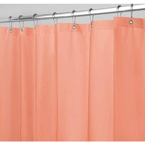 Solid Water Repellent Bathroom Shower Curtain Liner - Peach