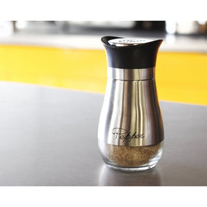 4" Elegant Stainless Steel Salt and Pepper Shaker Set