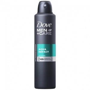 6 Pack Dove Men Aqua Impact 150 ML Anti-perspirant Spray Can