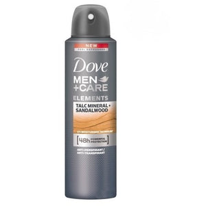 6 Pack Dove Men Talc Minerals & Sandalwood 150 ML Anti-perspirant Spray Can