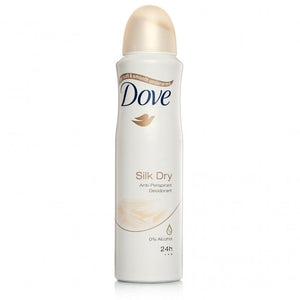6 Pack Dove Silk Dry 150 ML Anti-perspirant Spray Can
