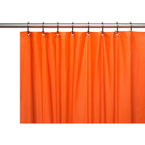 Solid Water Repellent Bathroom Shower Curtain Liner - Orange