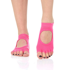 Women's Non-Slip Toeless Full Grip Yoga Socks